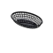 Cestino americano ovale - in plastica - 23,5 x 15 x 4,5 cm - nero - Leone - t0508 - 91108A - DMwebShop
