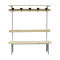 Panca in legno con alzata - a 5 posti - 150 x 40 x 185 cm - Fasma - PF/LE/S-A/1500 - DMwebShop