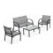 Salotto Ankara - nero-grigio - set 4 elementi - Garden Friend - S1617067 - 8023755053338 - DMwebShop