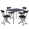 Set pranzo pieghevole Horeca - antracite - set 5 elementi - Garden Friend - S1815086 - 91677A - DMwebShop