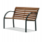 Panca da giardino Parco - 80 x 62 x 122 cm - acciaio-legno - nero - Garden Friend - P1007201 - 8023755024512 - DMwebShop