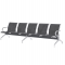 Panca attesa - 5 posti - in acciaio - nero - Serena Group - SJ840K-5 - DMwebShop