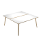 Scrivania Woody a 2 postazioni contrap - 120 x 166 cm - rovere-bianco - Artexport - 6404B-DKA-3C - DMwebShop