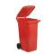 Bidone carrellato per raccolta differenziata 240 lt rosso Mobil Plastic - 24749