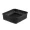 Cestino quadrato Vanity in PPL 32,5x32,5x10 cm nero - 24341