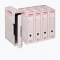 Scatola archivio Storage - formato legale - 85 x 253 x 355 mm - bianco e rosso - 1602 Esselte Dox - King Mec - 00160200 - 8004389022952 - DMwebShop