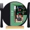 Lavagna da tavolo Silhouette - 24 x 25 cm - forma piatto - nero - Securit - FBT-PLAT - 8718226495976 - DMwebShop