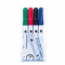 Pennarello a secco Memo per lavagne cancellabili - astuccio 4 colori - punta conica 2,5 mm - Tratto 854100