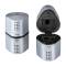 Temperamatite Grip 2001 con contenitore - 3 fori - silver - con doppio serbatoio - Faber Castell - 183800 - 4005401838005 - DMwebShop