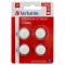 Blister 4 MicroPile a pastiglia CR2016 - litio - 3 V - Verbatim - 49531 - 23942495314 - DMwebShop