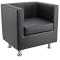 Poltrona Pragma PR1 - con braccioli inclusi - similpelle - nero - Unisit - PR1/KN - DMwebShop