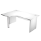 Scrivania compact Agora' - fianco s x melaminico - L160 x P120-80-60 x H73 cm - con supporto metallico - bianco - Artexport - JPB/CP16SX/3 - DMwebShop