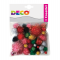 Pompons Lame' - 7 - 28 mm - colori assortiti - conf. 40 pezzi - Deco - 10961 - 8004957109610 - DMwebShop