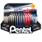 Roller Energel Slim - 0,7 mm - 3 colori assortiti (blu-nero-rosso) - expo 120 pezzi - Pentel - 0022244 - 8006935222441 - DMwebShop