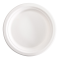 Piatto piano monouso - rotondo - Ø 18 cm - canna da zucchero - bianco - conf. 125 pezzi - Signor Bio - BPC002BIO125B - 8055715784099 - DMwebShop