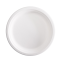 Piatto piano monouso - rotondo - Ø 23 cm - canna da zucchero - bianco - conf. 50 pezzi - Signor Bio - BPC003BIO50F - 8055715784129 - DMwebShop