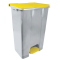 Contenitore mobile Ecoconti - a pedale - 80 lt - plastica riciclata - grigio-giallo - Medial International - 912876 - 8056324539322 - DMwebShop