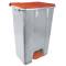 Contenitore mobile Ecoconti - a pedale - 80 lt - plastica riciclata - grigio-rosso - Medial International - 912877 - 8056324539339 - DMwebShop