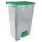 Contenitore mobile Ecoconti - a pedale - 80 lt - plastica riciclata - grigio-verde - Medial International - 912878 - 8056324539346 - DMwebShop