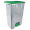 Contenitore mobile Ecoconti - a pedale - 80 lt - plastica riciclata - grigio-verde - Medial International - 912878 - 8056324539346 - DMwebShop