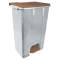 Contenitore mobile Ecoconti - a pedale - 80 lt - plastica riciclata - grigio-marrone - Medial International - 912879 - 8056324539353 - DMwebShop