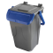 Contenitore portarifiuti Ecology - con sportello e maniglione - 35 lt - grigio-blu - Mobil Plastic - Mobilplastic - 11-35GRB-BLB - 11/35GRB-BLB - 8004331113509 - DMwebShop