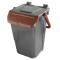 Contenitore portarifiuti Ecology - con sportello e maniglione - 35 lt - grigio-bruno - Mobil Plastic - Mobilplastic - 11-35GRB-BRB - 11/35GRB-BRB - 8004331113516 - DMwebShop