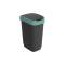 Pattumiera con coperchio basculante - 25 lt - PPL - nero-verde scuro - Rotho - F600312 - 7610859246677 - DMwebShop