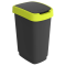Pattumiera con coperchio basculante - 50 lt - 40,1 x 29,1 x 60,2 cm - PPL - nero-verde lime - Rotho - F600321 - 7610859246714 - DMwebShop