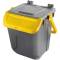 Contenitore portarifiuti Ecology con sportello e maniglione 25 lt grigio giallo - 27503
