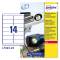 Poliestere adesivo L7063 - 99,1 x 38,1 mm - 14 etic. per foglio - permanenti - bianco - conf. 20 fogli A4 - Avery - L7063-20 - 5014702109263 - DMwebShop