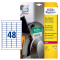 Etichette adesive - in PE - laser - permanenti - 45,7 x 21,2 mm - 48 etichette per foglio - 10 fogli - bianco - Avery - L7911-10 - 4004182068083 - DMwebShop