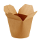 Contenitori rotondi da asporto - 9,8 x 8,5 x 9,2 cm - carta kraft-PE avana - conf. 50 pezzi - Leone - H0710 - 8024112005564 - DMwebShop