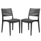 Sedia Firenze - 49 x 51 x 80 cm - polipropilene - antracite - conf. 2 pezzi - Grandsoleil - S6227Y - 23PR000352 - DMwebShop