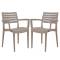 Sedia Firenze - con braccioli - 59 x 51 x 80 cm - polipropilene - juta - conf. 2 pezzi - Grandsoleil - S6637J - 23PR000355 - DMwebShop