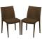 Sedia Venice - 51 x 49 x 80 cm - polipropilene - moka - conf. 2 pezzi - Grandsoleil - S6224MK - S6224MKS2 - DMwebShop