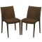 Sedia Venice - 51 x 49 x 80 cm - polipropilene - moka - conf. 2 pezzi - Grandsoleil - S6224MK - S6224MKS2 - DMwebShop
