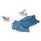 Portabadge detectabile - con catenella - blu - No Brand - G0655 - 212A65A55P01 - DMwebShop
