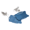 Portabadge detectabile - con catenella - blu - No Brand - G0655 - 212A65A55P01 - DMwebShop