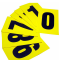 Numeri adesivi da 0 a 9 - 230 x 140 mm - 1 et/fg - 10 fogli - nero-giallo - conf. 10 etichette - Beaverswood - F8-PACK0-9YELLOW - DMwebShop