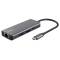 Adattatore multiporta Dalyx USB C 6 in 1 alluminio argento - 28996