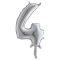 Palloncino - numero 4 - H 36 cm - mylar - argento - Big Party - 42844 - 8020834428445 - DMwebShop