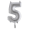 Palloncino - numero 5 - H 36 cm - mylar - argento - Big Party - 42845 - 8020834428452 - DMwebShop
