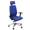 Poltrona semidirezionale Larissa LR1SB - con braccioli regolabili e poggiatesta - blu - Unisit - LA1PG/BR2D/SB - 8050043741783 - DMwebShop