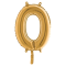 Palloncino - numero 0 - H 36 cm - mylar - oro - Big Party - 42700 - 8020834427004 - DMwebShop