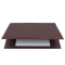 Sottomani doppio in similpelle - marrone scuro - 48 x 32 cm - City Time - 2190-M - 8002787219059 - DMwebShop
