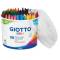 Pastelli cera - lunghezza 90 mm - con - Ø 8,5 mm - colori assortiti - barattolo 96 colori - Giotto - 523600 - 8000825001185 - DMwebShop