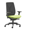 Poltrona semidirezionale Velia VEA - con braccioli regolabili - verde mela-nero - Unisit - VEA/BR1/HVM - DMwebShop