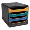 Cassettiera Big Box NeoDeco - 4 cassetti - 34,7 x 27,8 x 26,7 cm - multicolore - Exacompta - 310505D - 9002493105058 - DMwebShop