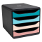 Cassettiera Big Box Skandi - 4 cassetti - 34,7 x 27,8 x 26,7 cm - multicolore - Exacompta - 310606D - 9002493310605 - DMwebShop